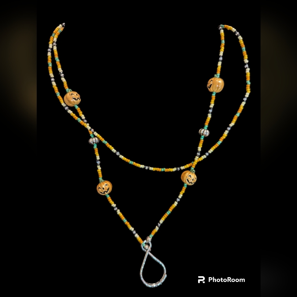 Beaded Halloween Lanyard